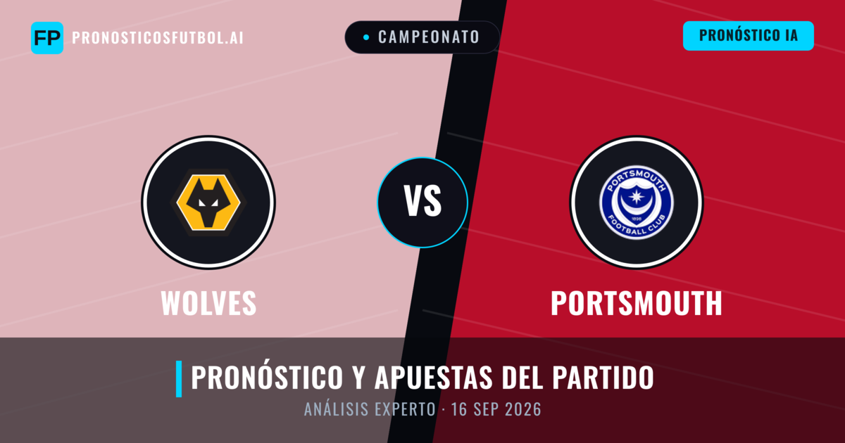 Wolves vs Portsmouth — pronóstico y previa del partido