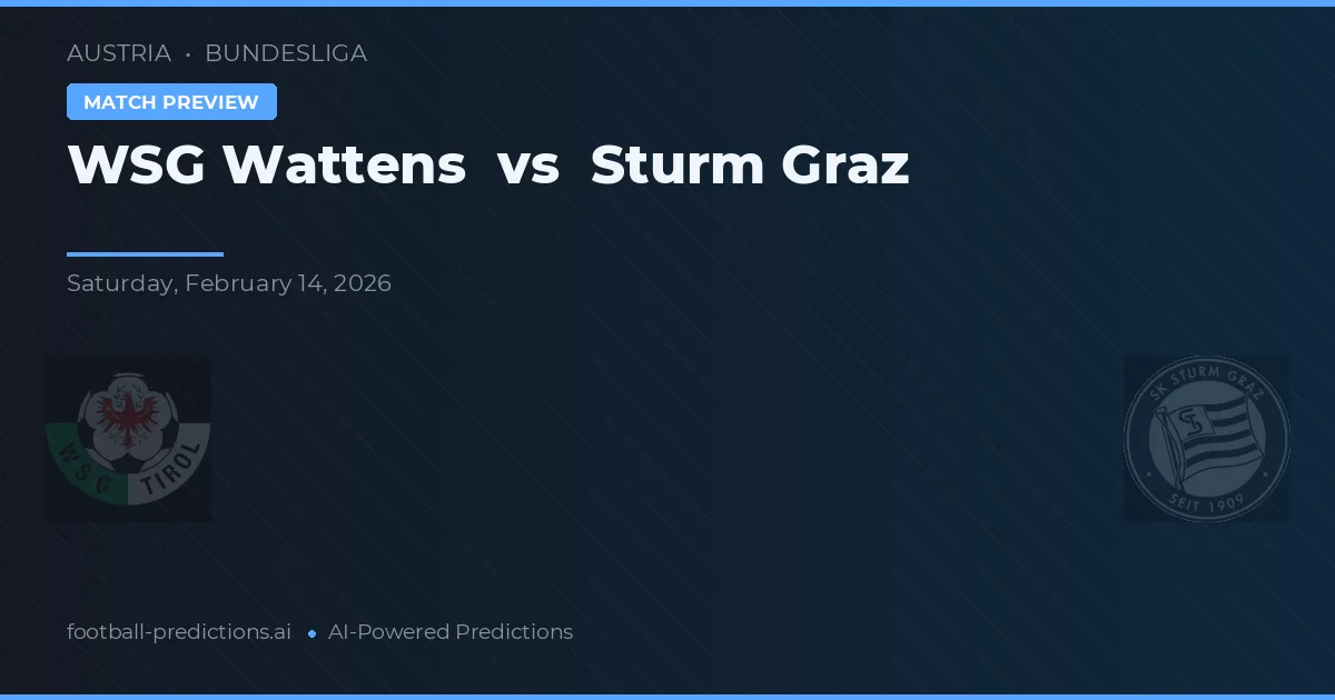 WSG Wattens vs Sturm Graz — pronóstico y previa del partido