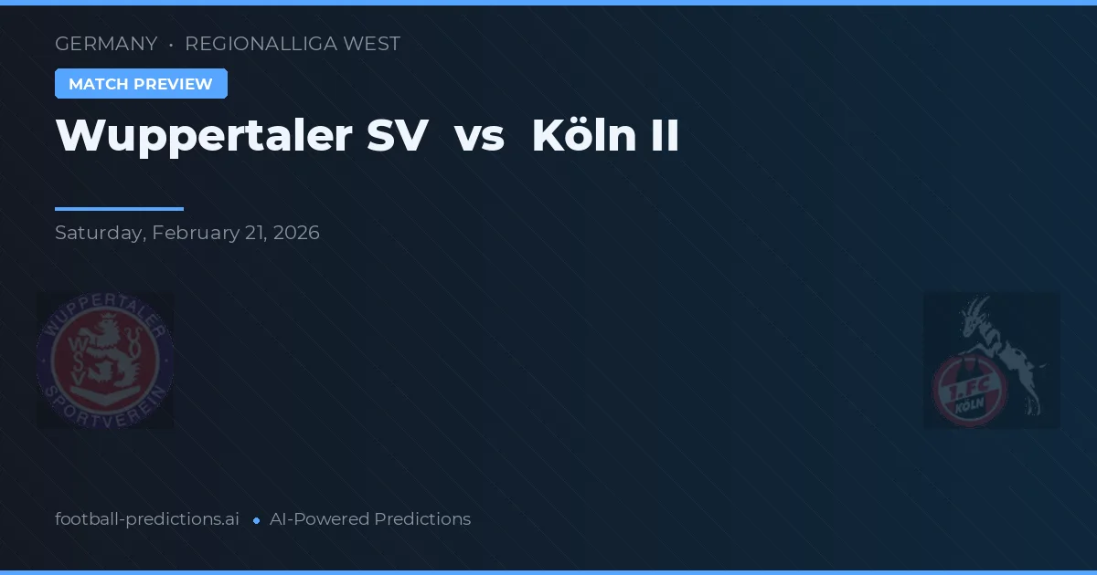 Wuppertaler SV vs Colonia II — pronóstico y previa del partido