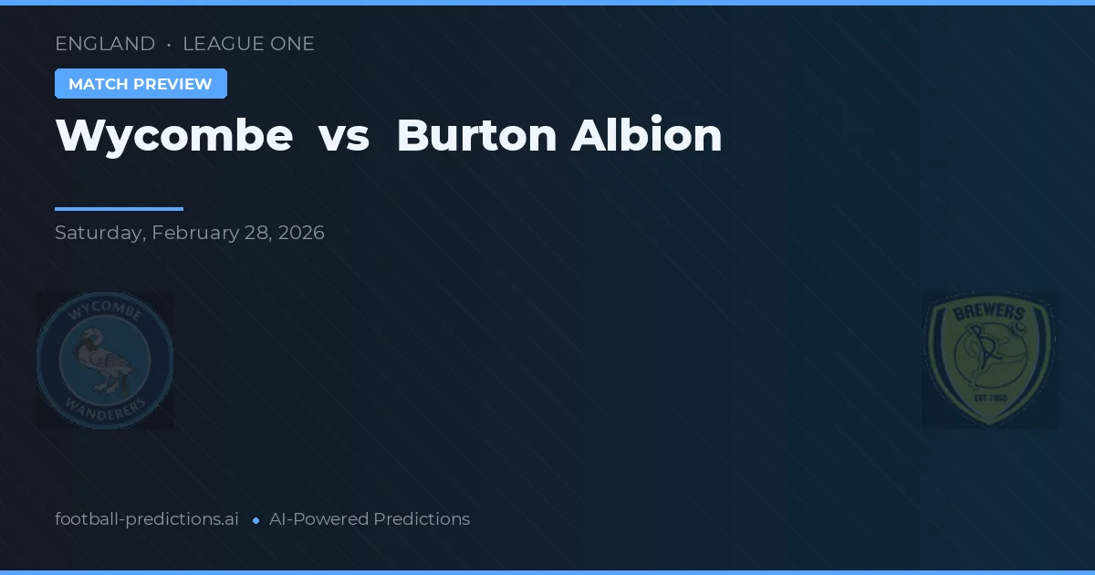 Wycombe Wanderers vs Burton Albion — pronóstico y previa del partido