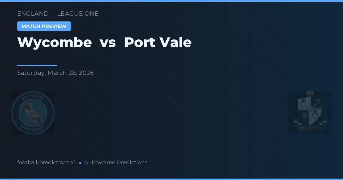 Wycombe Wanderers vs Port Vale — pronóstico y previa del partido