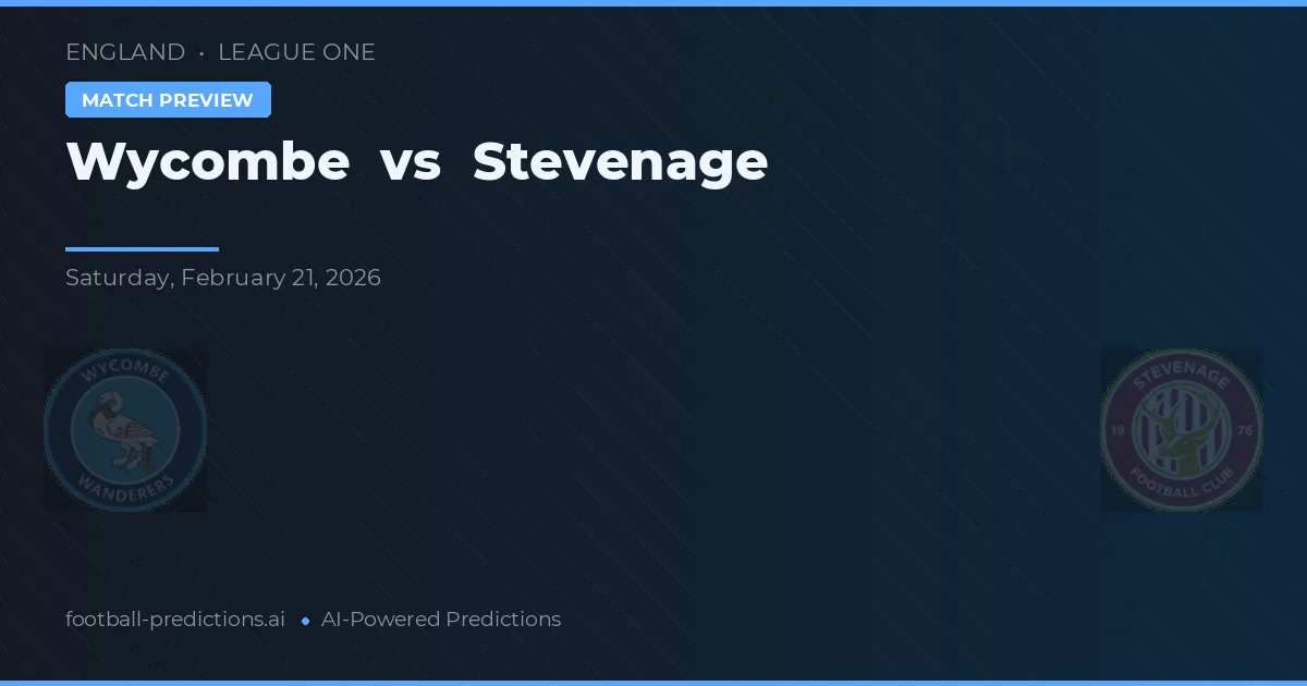 Wycombe Wanderers vs Stevenage — pronóstico y previa del partido