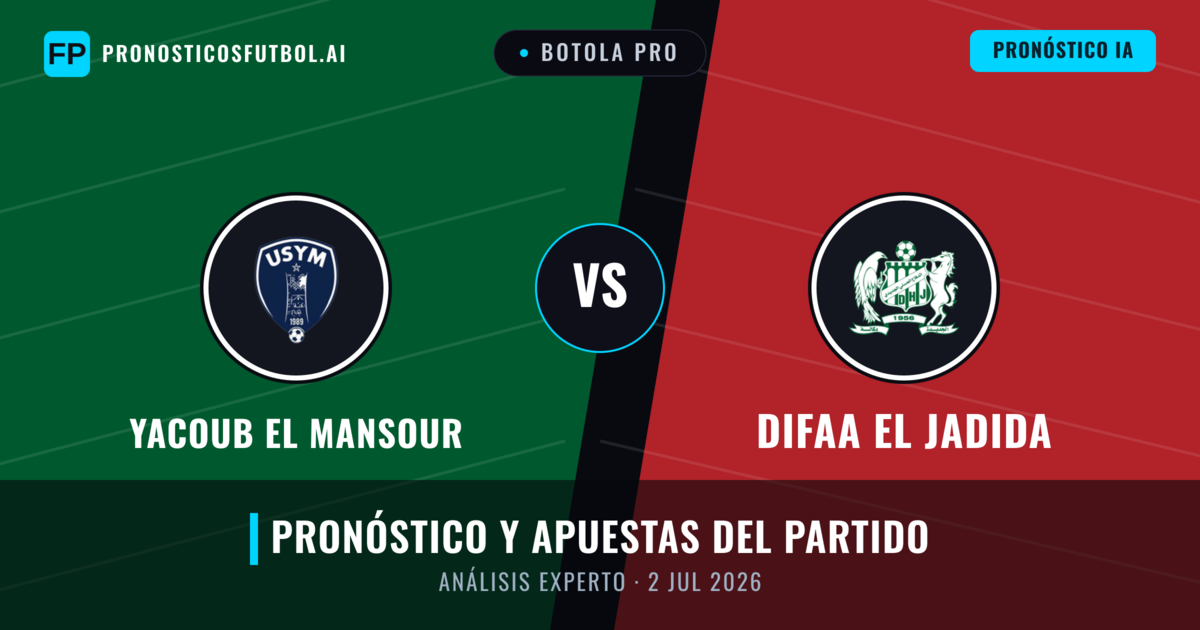 Yacoub El Mansour vs Difaa El Jadida — pronóstico y previa del partido
