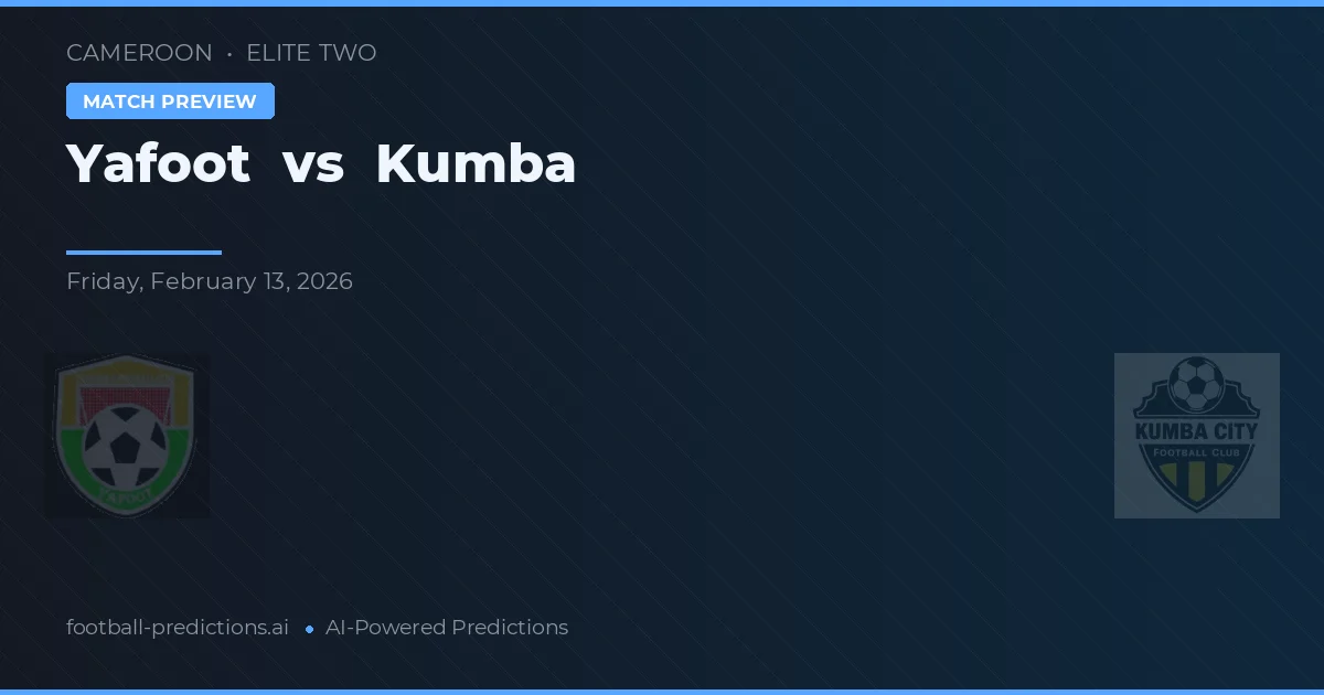 Yafoot vs Kumba — pronóstico y previa del partido