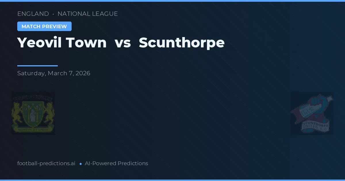 Yeovil Town vs Scunthorpe — pronóstico y previa del partido