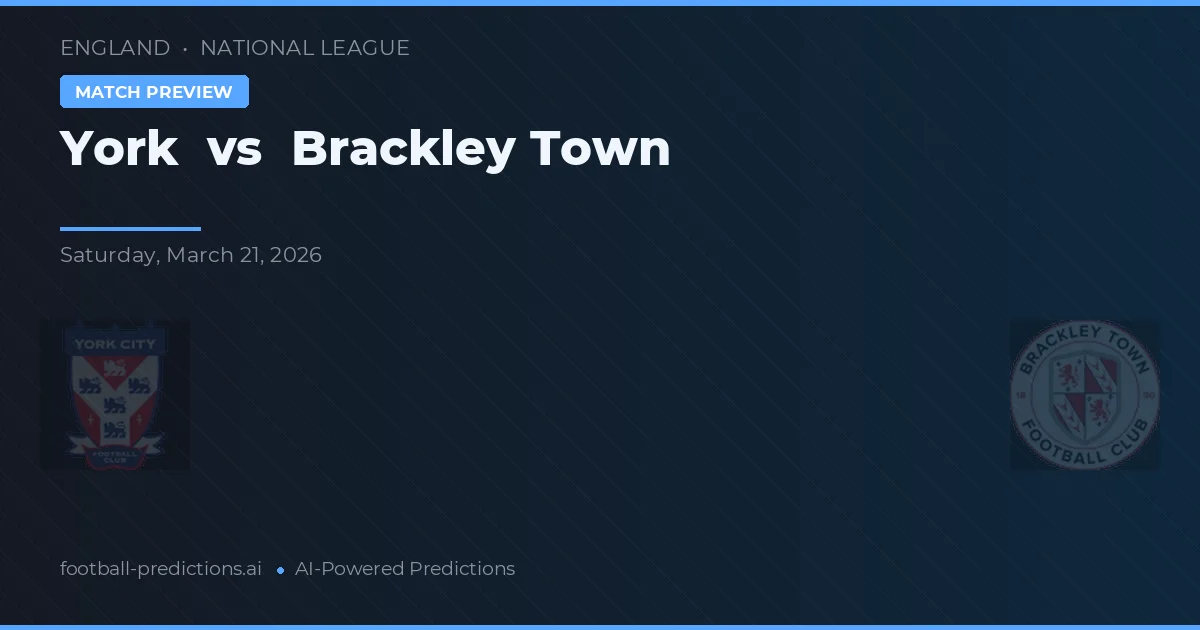 York vs Brackley Town — pronóstico y previa del partido