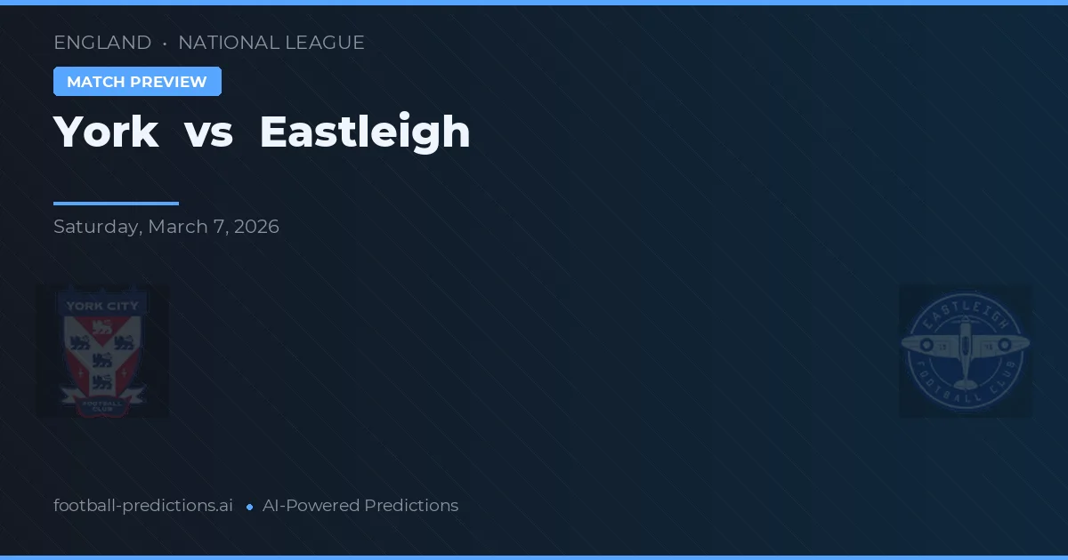 York vs Eastleigh — pronóstico y previa del partido