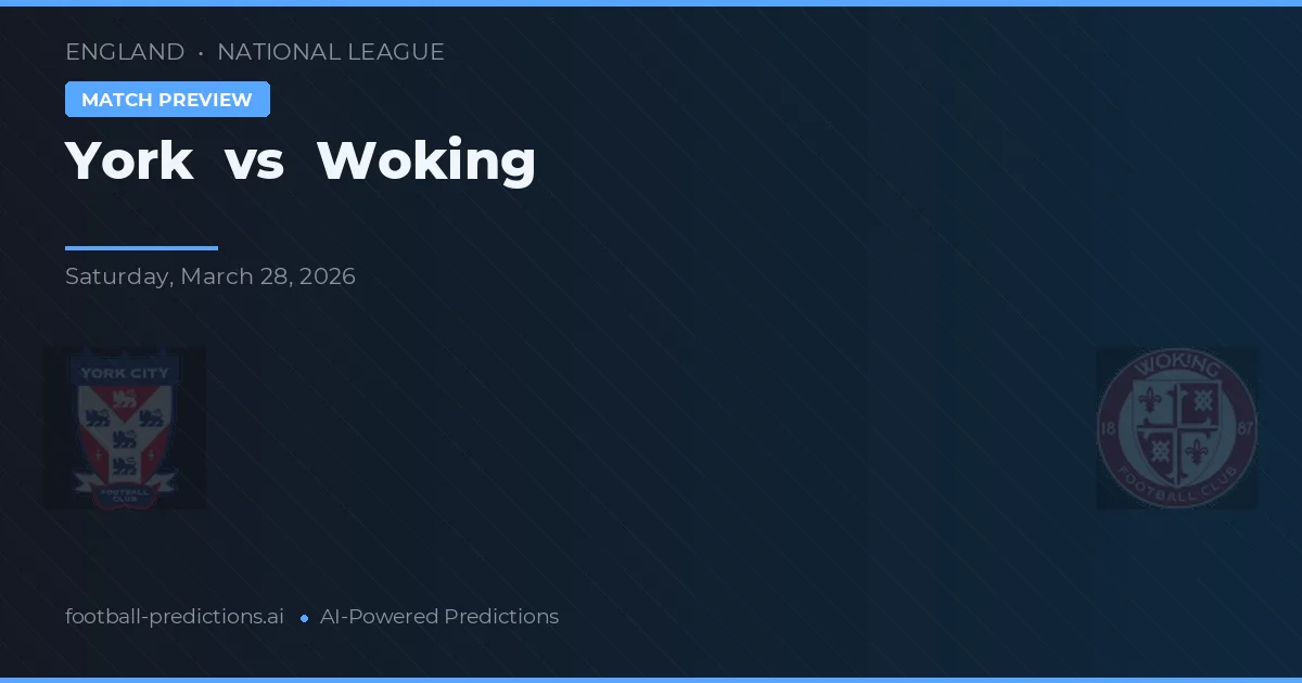 York vs Woking — pronóstico y previa del partido