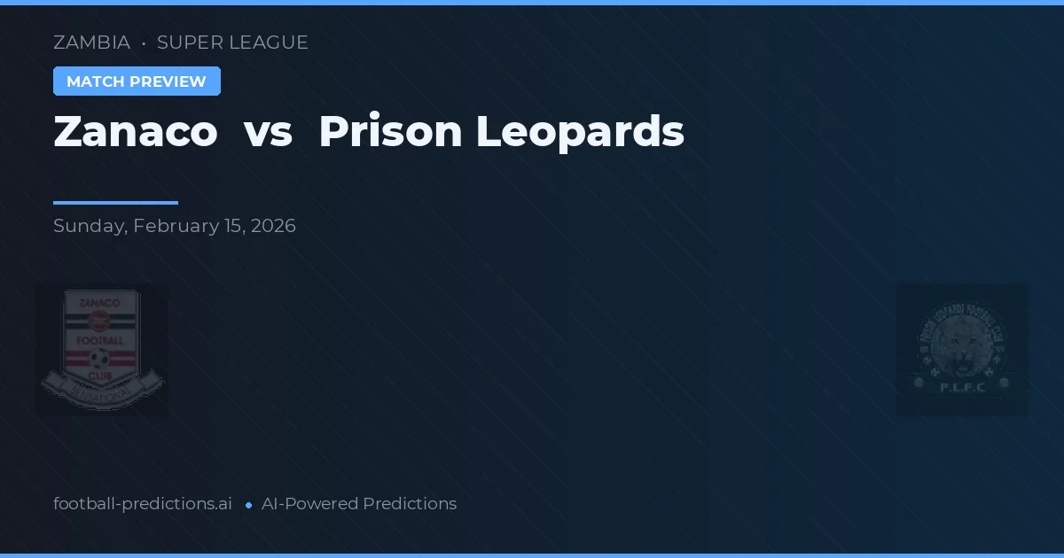 Zanaco vs Leopardos de la Prisión — pronóstico y previa del partido
