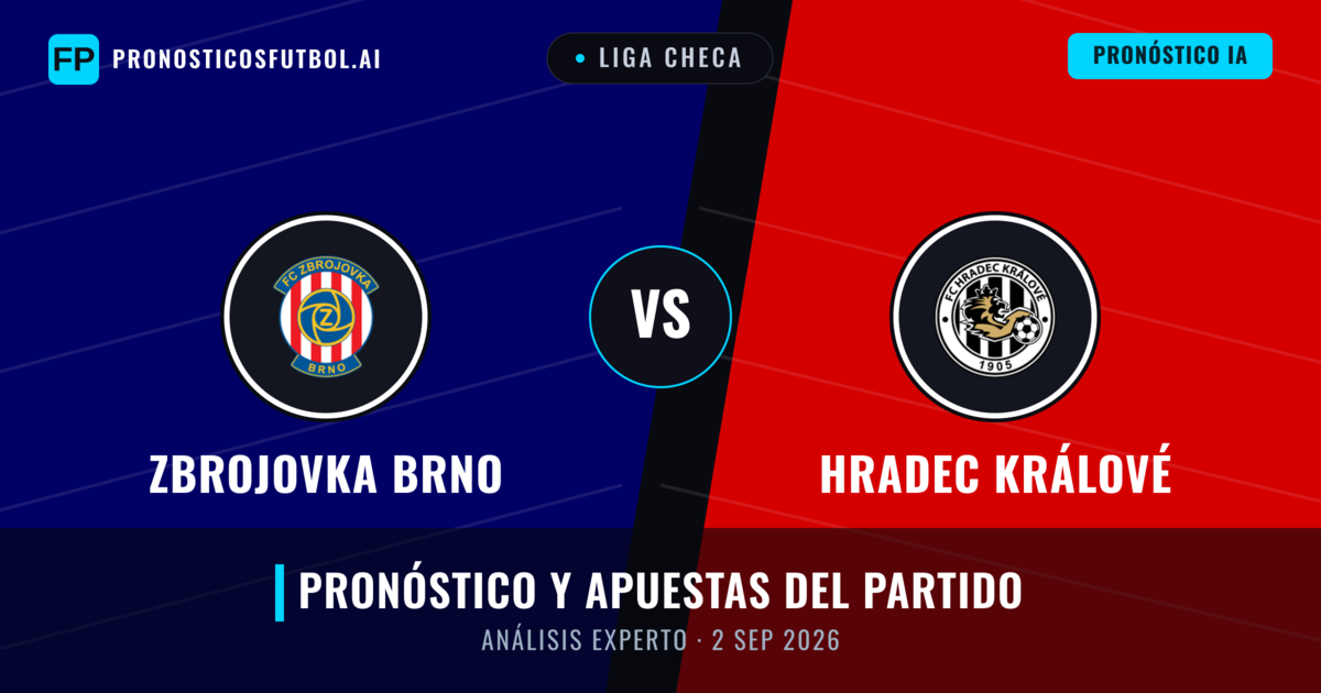 Zbrojovka Brno vs Hradec Králové — pronóstico y previa del partido