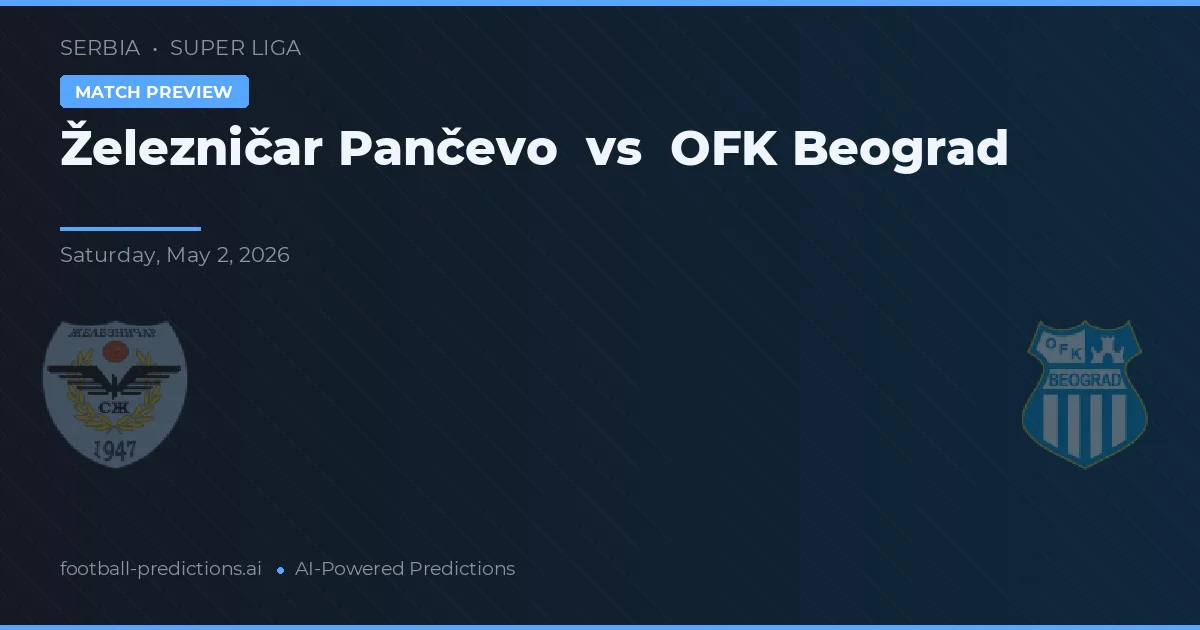 Železničar Pančevo vs OFK Belgrado — pronóstico y previa del partido