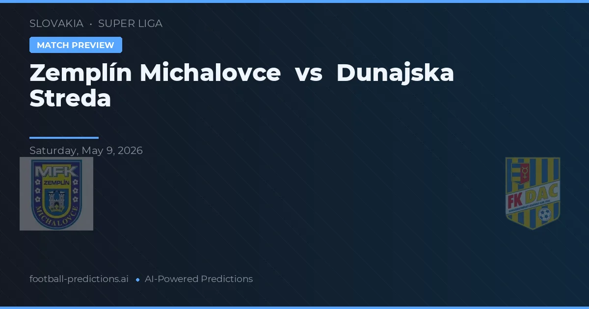Zemplín Michalovce vs Dunajská Streda — pronóstico y previa del partido