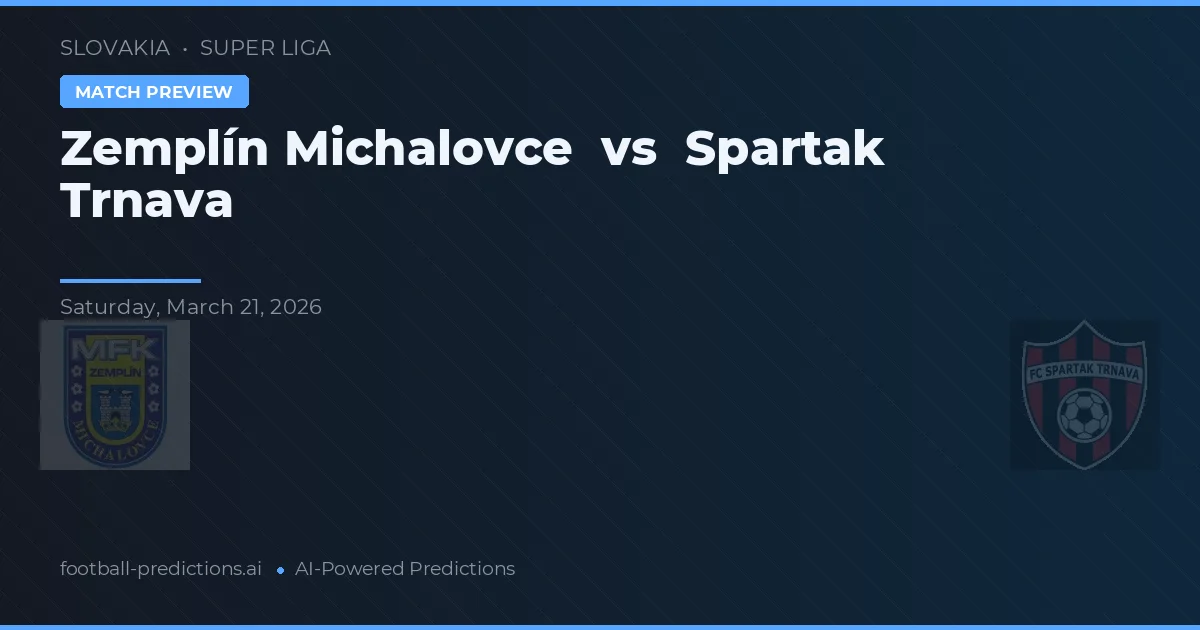 Zemplín Michalovce vs Spartak Trnava — pronóstico y previa del partido