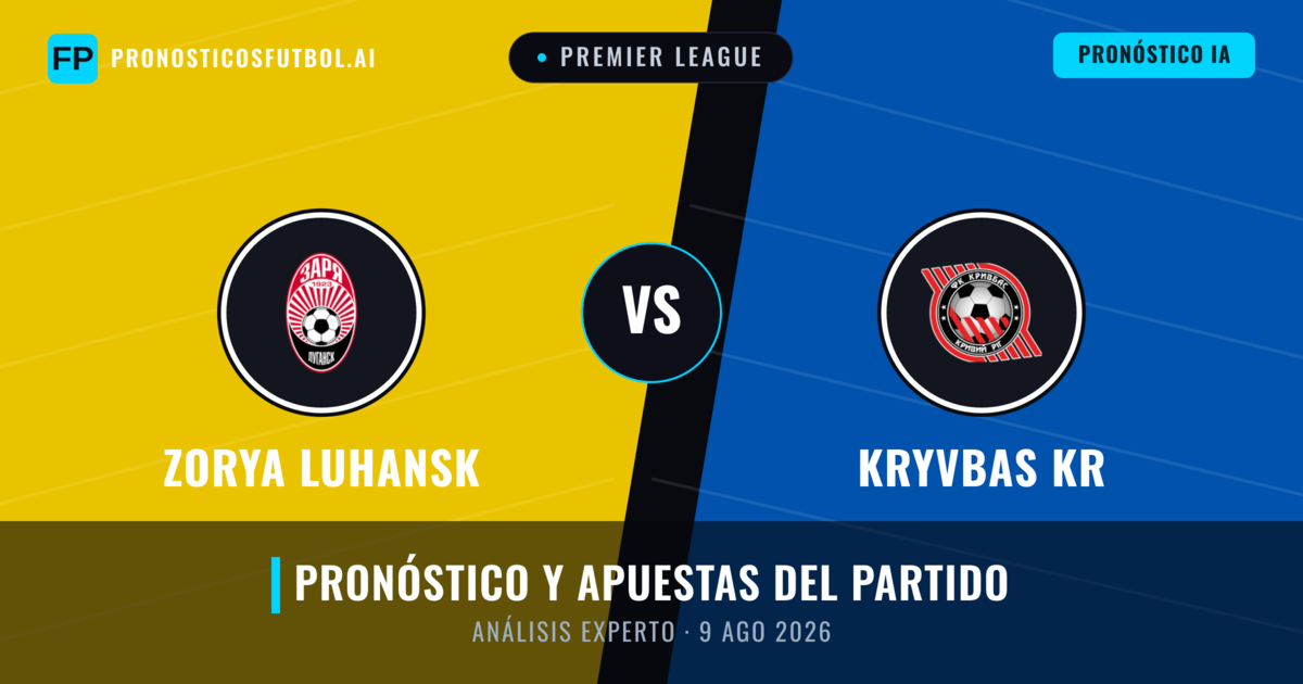 Zorya Luhansk vs Kryvbas KR — pronóstico y previa del partido