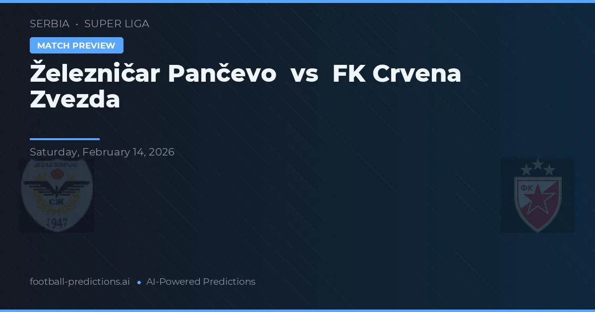 Železničar Pančevo vs FK Crvena Zvezda — pronóstico y previa del partido