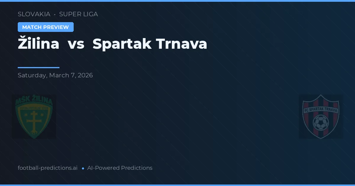 Žilina vs Spartak Trnava — pronóstico y previa del partido