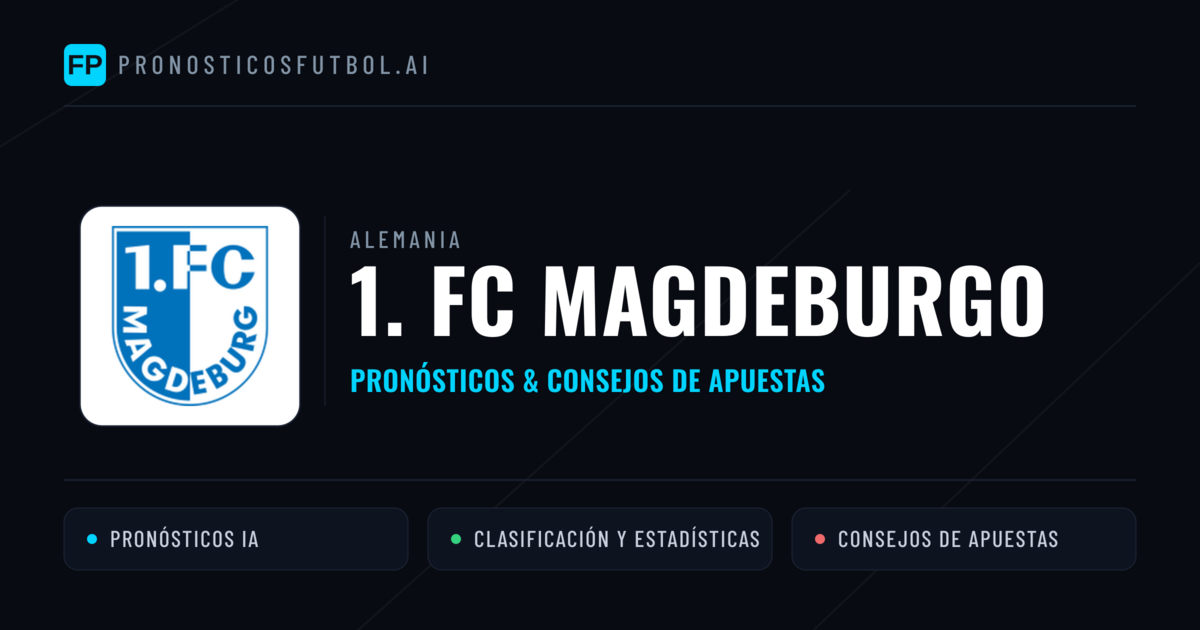 1. FC Magdeburgo Pronósticos y estadísticas