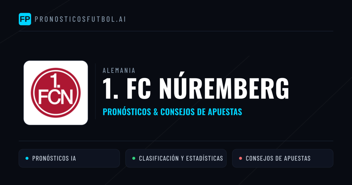 1. FC Núremberg Pronósticos y estadísticas