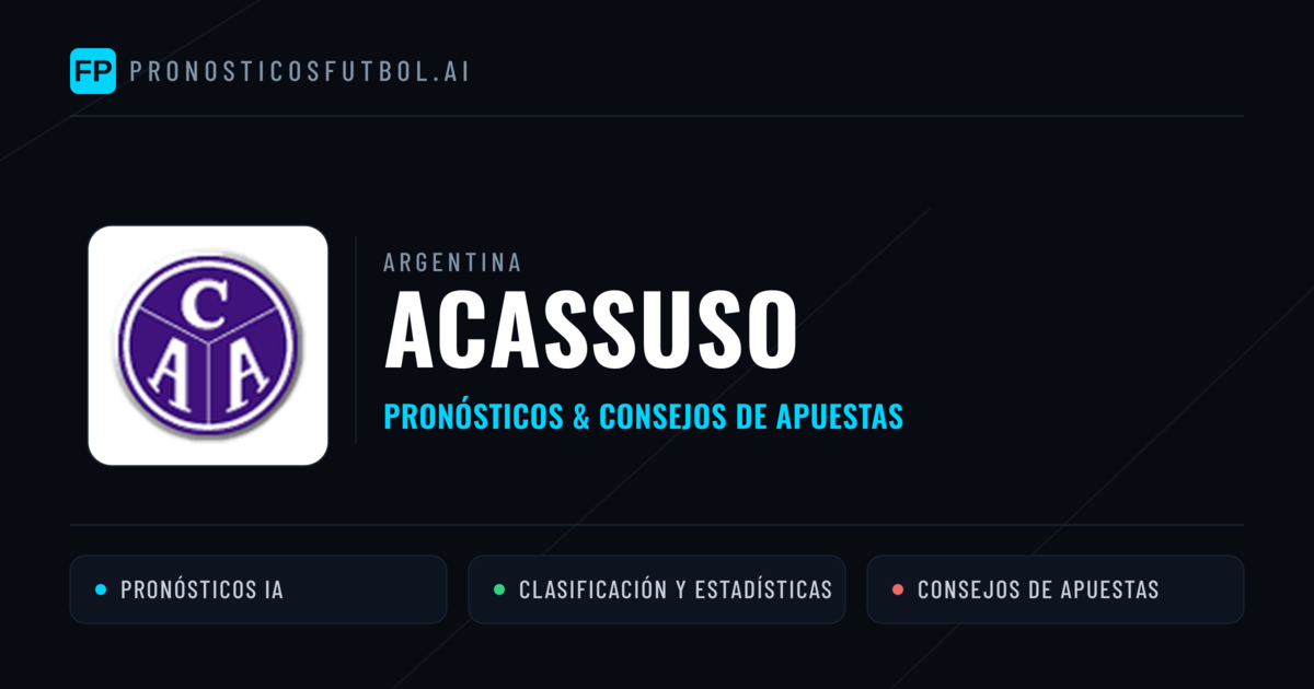 Acassuso Pronósticos y estadísticas