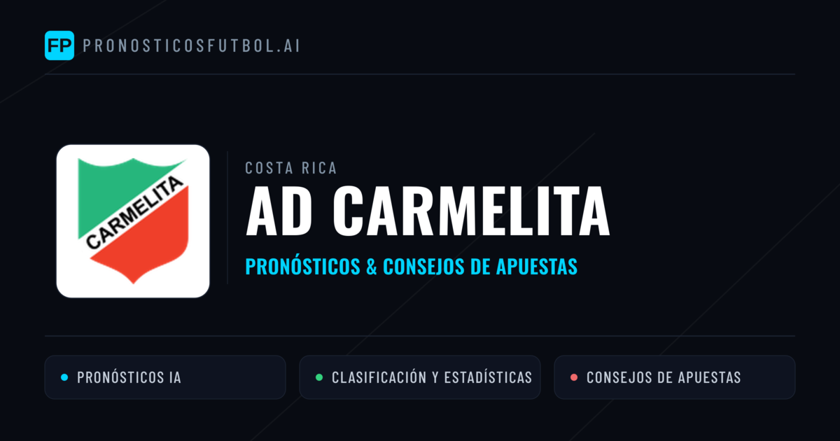 AD Carmelita Pronósticos y estadísticas
