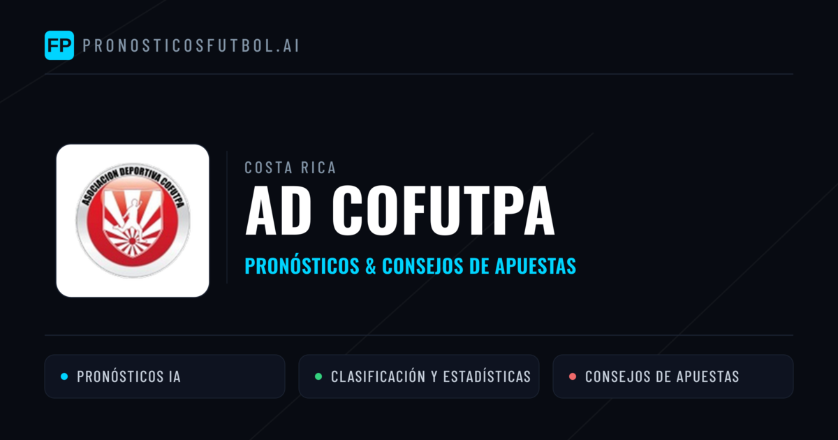 AD Cofutpa Pronósticos y estadísticas