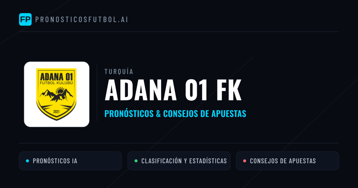Adana 01 FK Pronósticos y estadísticas