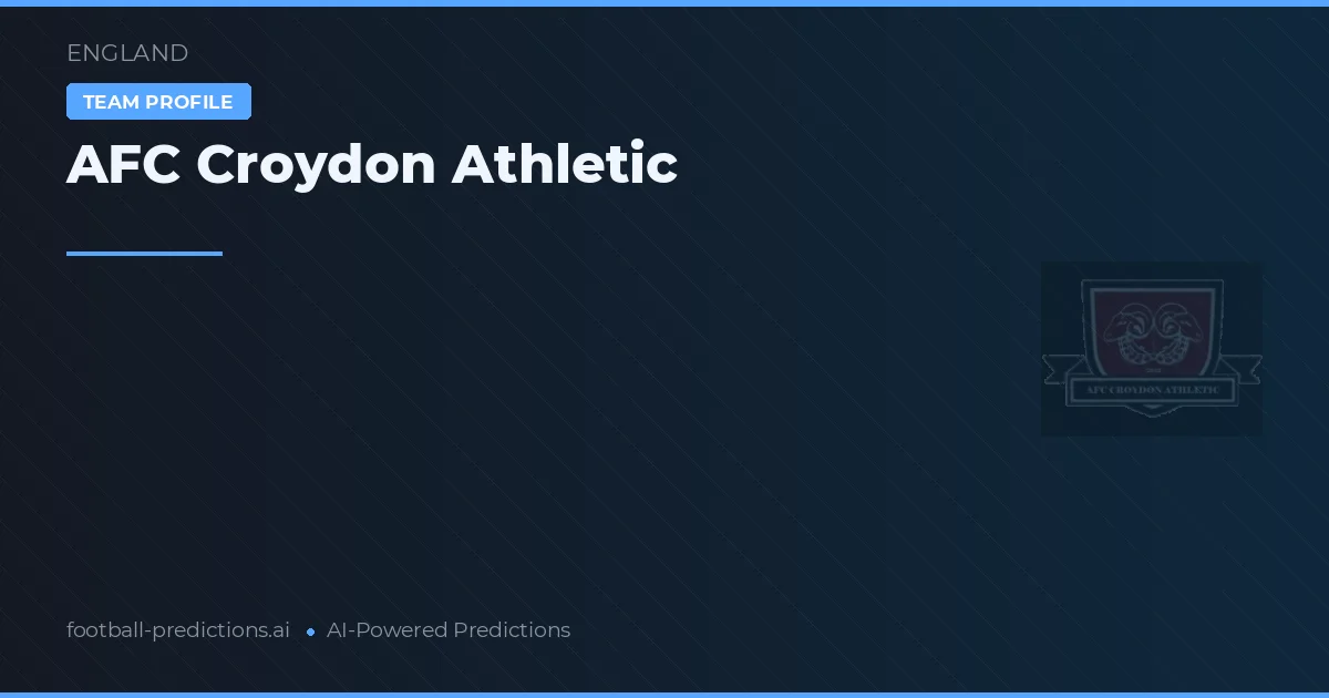 AFC Croydon Athletic Pronósticos y estadísticas