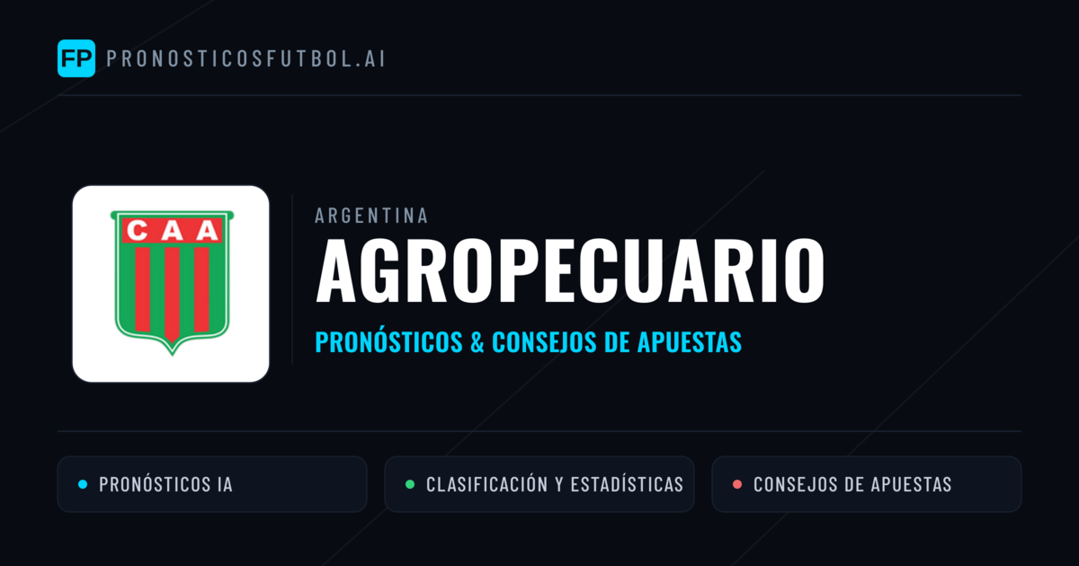Agropecuario Pronósticos y estadísticas