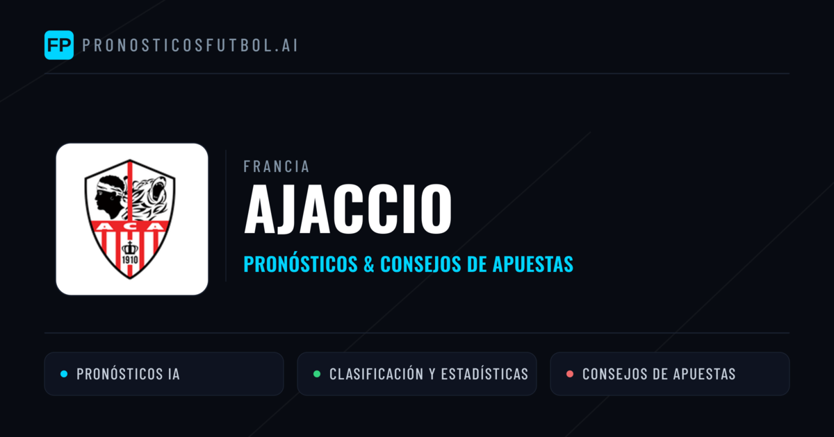 Ajaccio Pronósticos y estadísticas