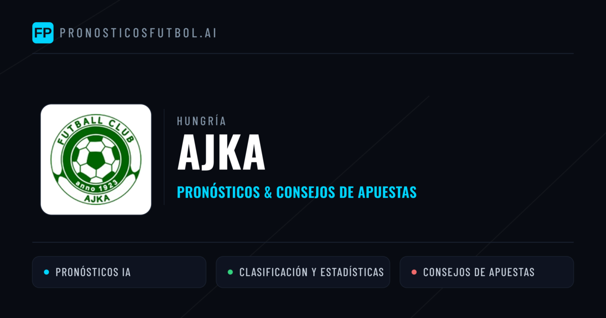 Ajka Pronósticos y estadísticas