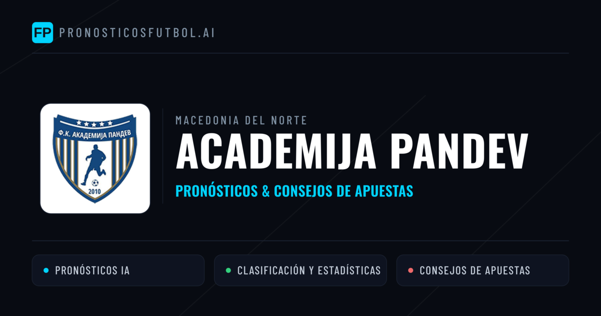 Academija Pandev Pronósticos y estadísticas