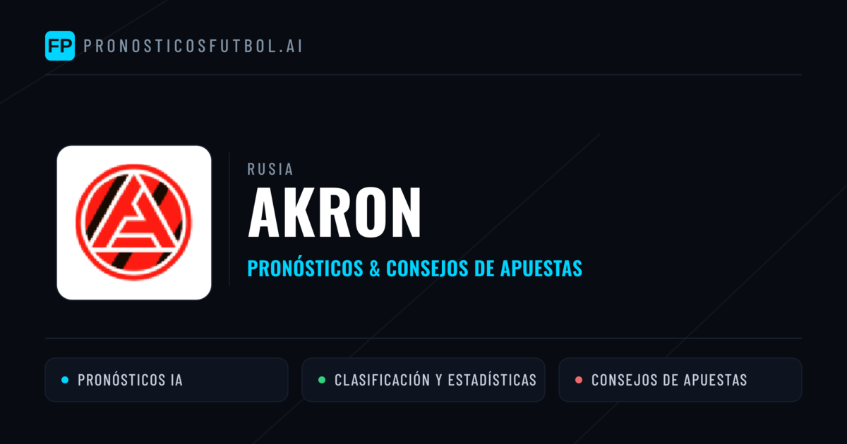 Akron Pronósticos y estadísticas