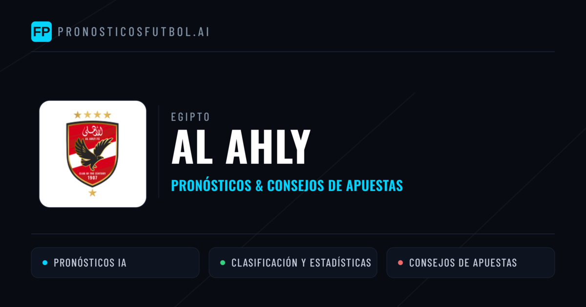 Al Ahly Pronósticos y estadísticas