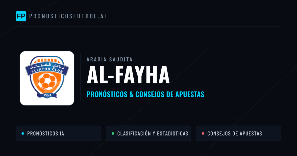 Al-Fayha Pronósticos y estadísticas