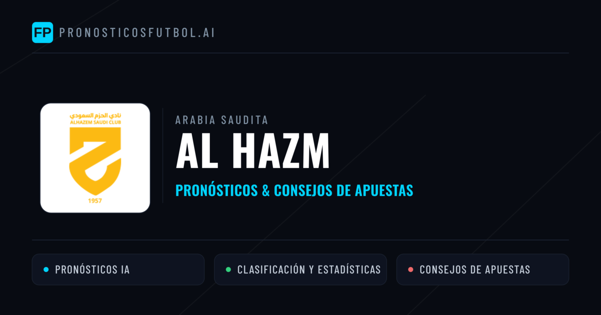 Al Hazm Pronósticos y estadísticas