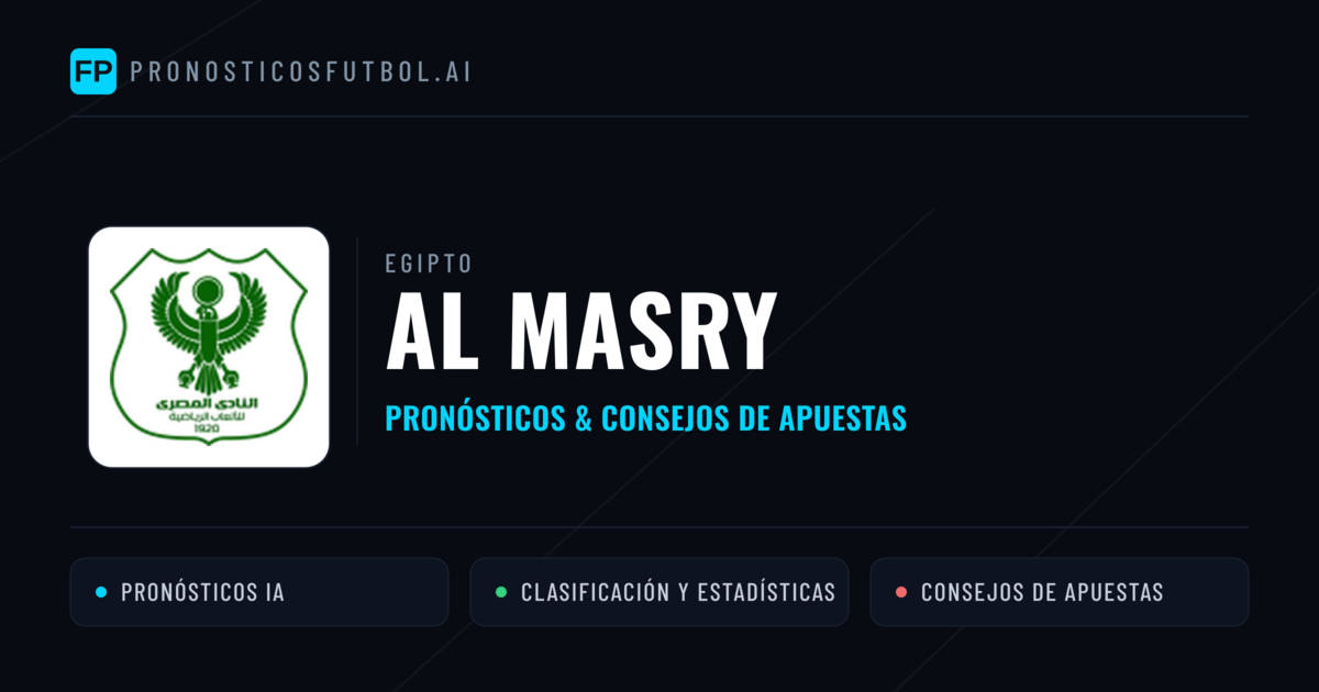 Al Masry Pronósticos y estadísticas