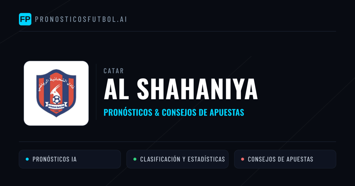 Al Shahaniya Pronósticos y estadísticas