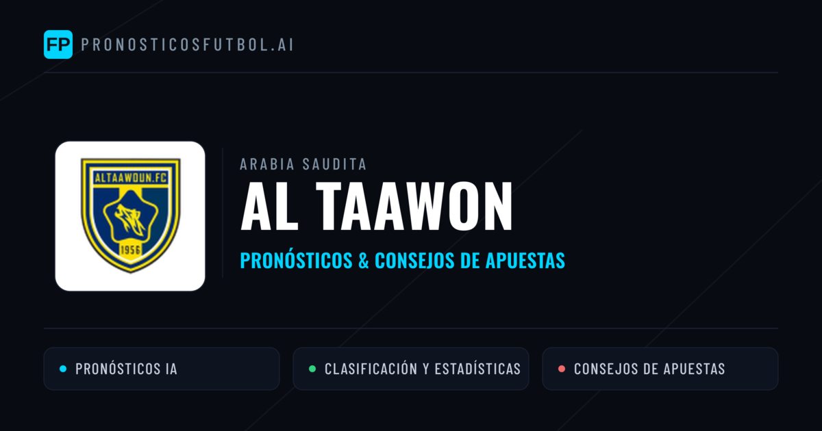 Al Taawon Pronósticos y estadísticas