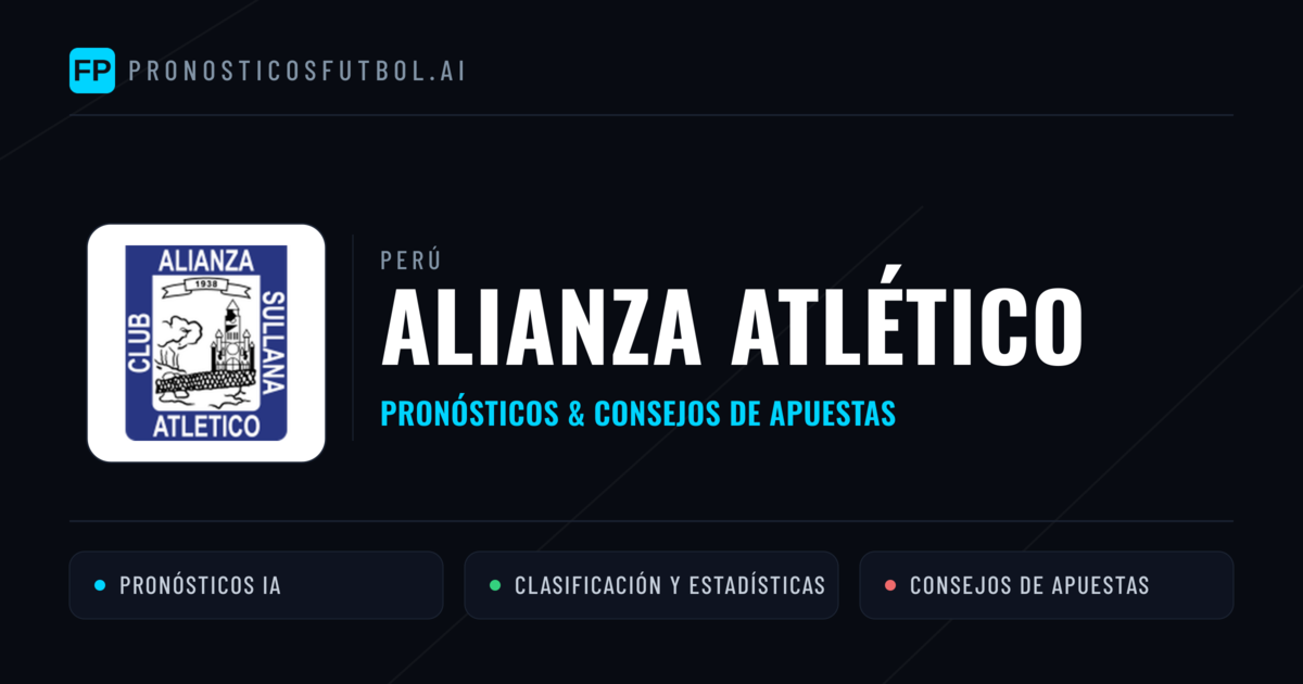 Alianza Atlético Pronósticos y estadísticas