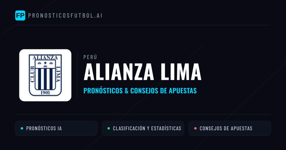 Alianza Lima Pronósticos y estadísticas