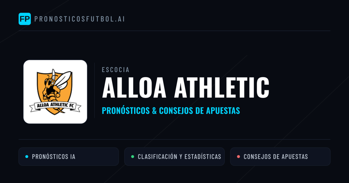 Alloa Athletic Pronósticos y estadísticas