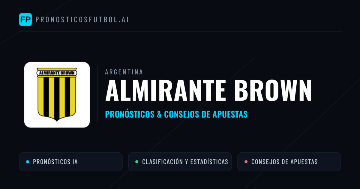 Almirante Brown Pronósticos y estadísticas