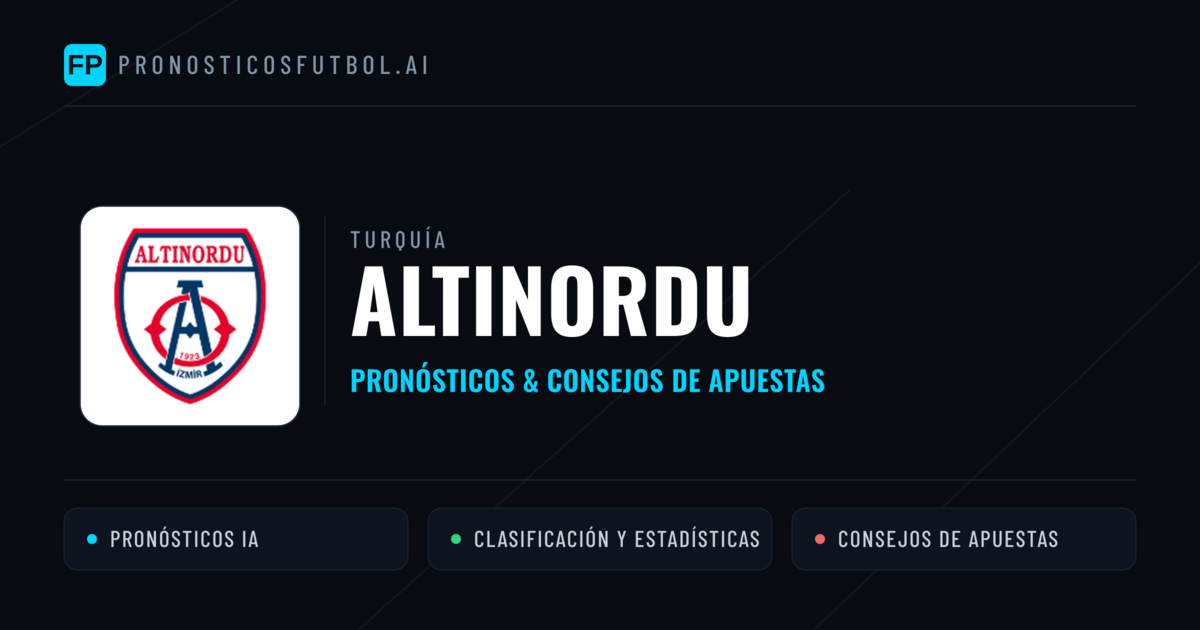 Altınordu Pronósticos y estadísticas