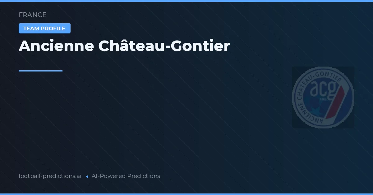 Ancienne Château-Gontier Pronósticos y estadísticas