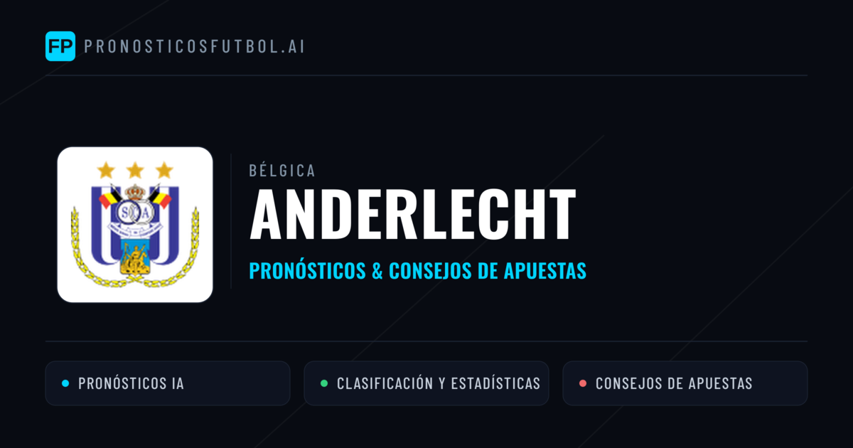 Anderlecht Pronósticos y estadísticas