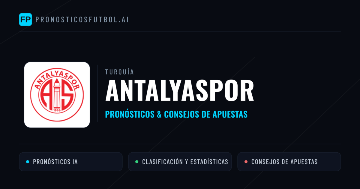 Antalyaspor Pronósticos y estadísticas