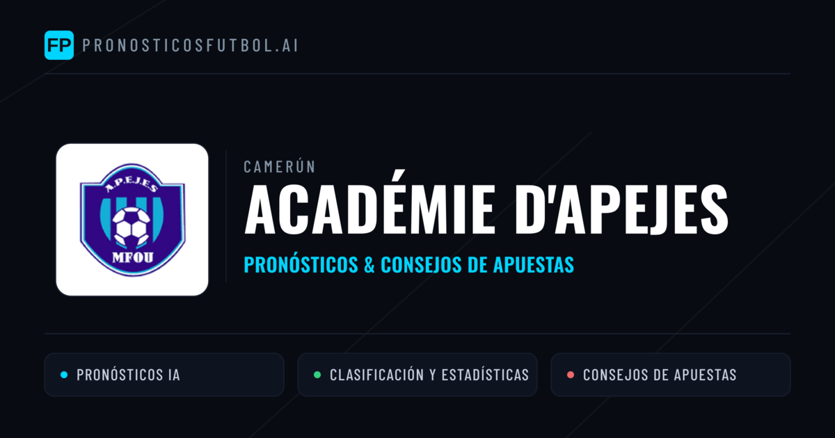 Académie d'APEJES Pronósticos y estadísticas