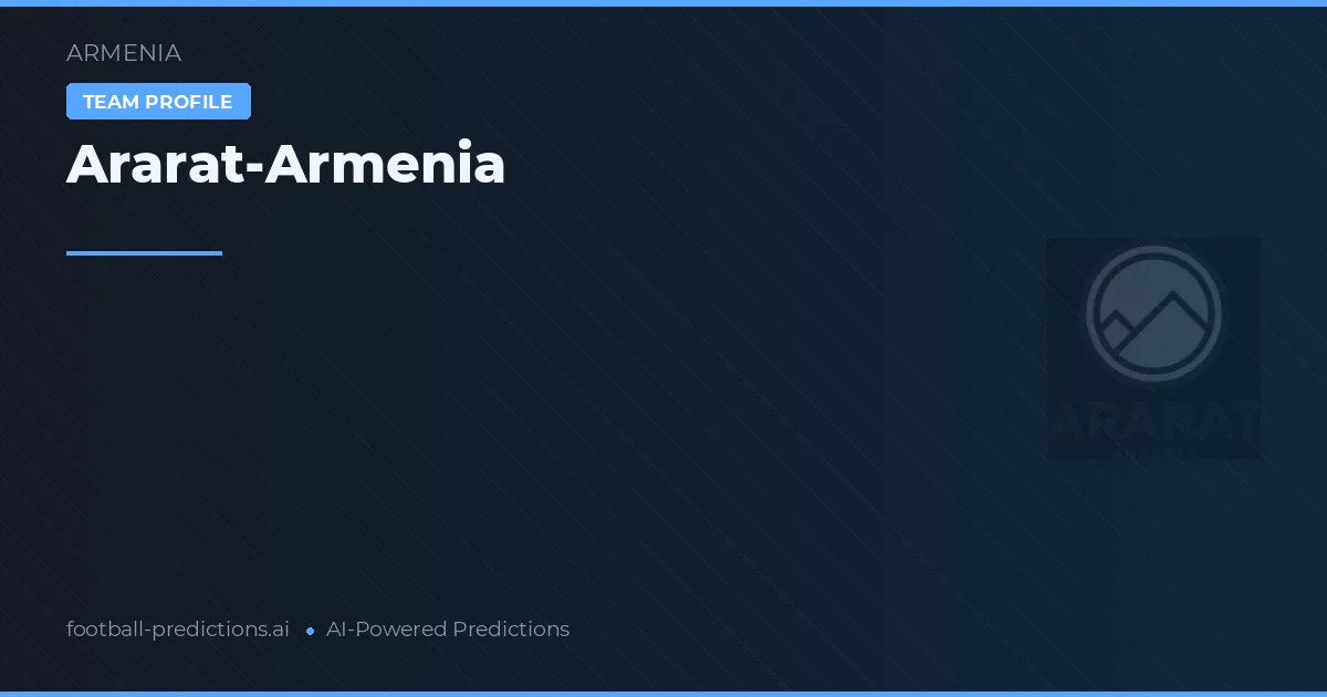 Ararat-Armenia Pronósticos y estadísticas