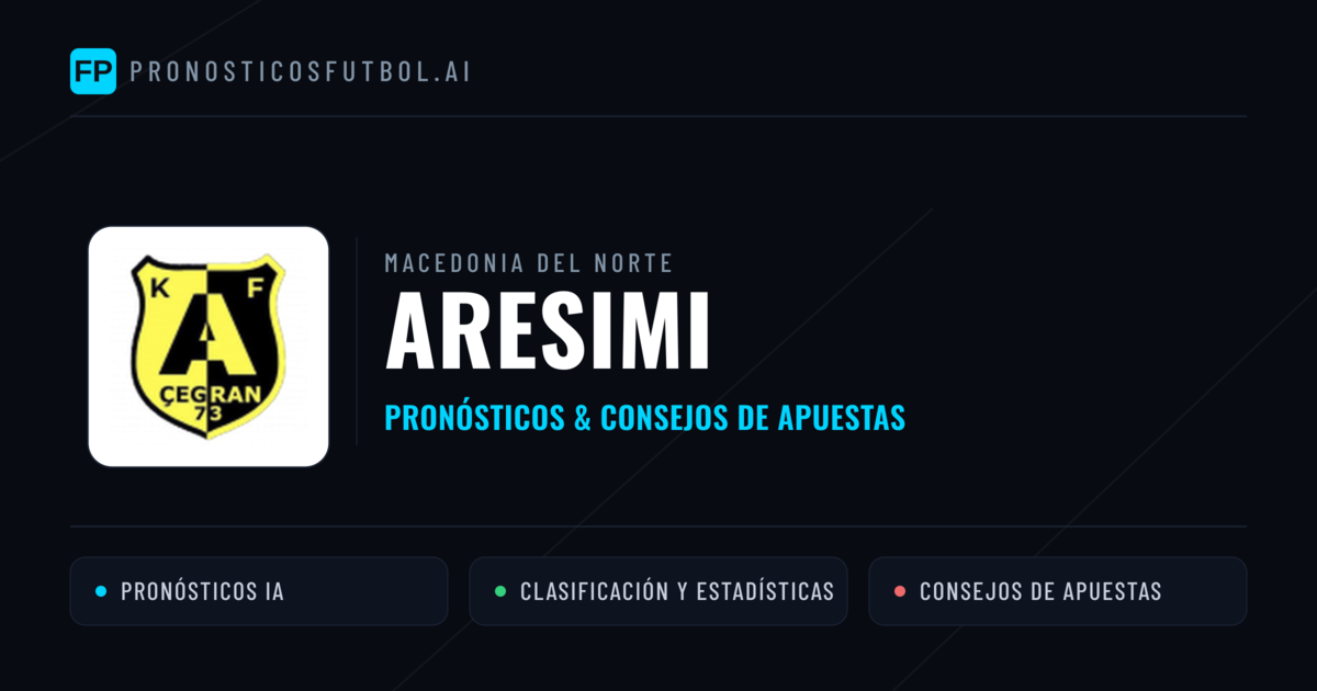 Aresimi Pronósticos y estadísticas