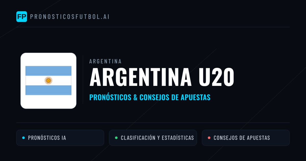 Argentina U20 Pronósticos y estadísticas